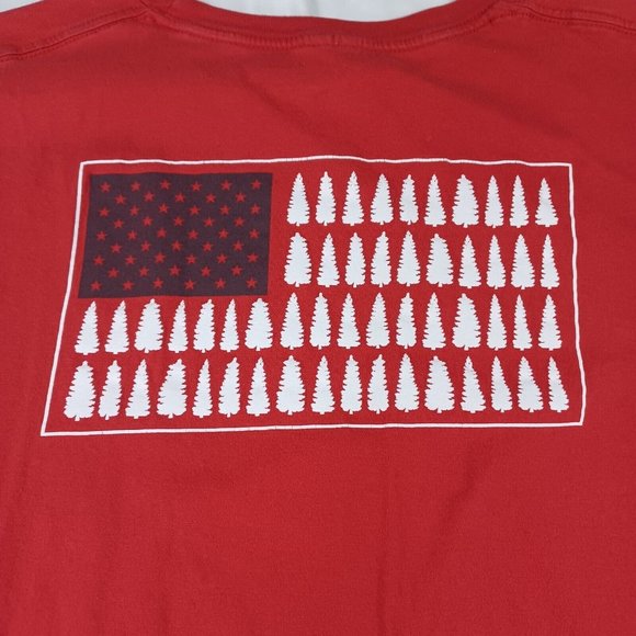 Columbia Men's Size 2XL T-Shirt American Flag Trees Red Patriotic U.S.A. - Picture 5 of 8
